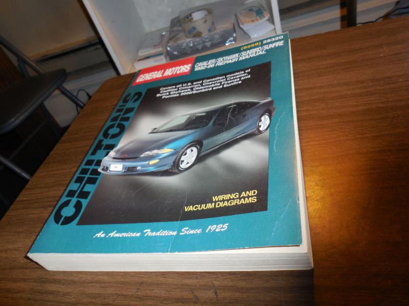 1982-1996 chevy cavalier,buick skyhawk,sunbird,chilton's service repair manual
