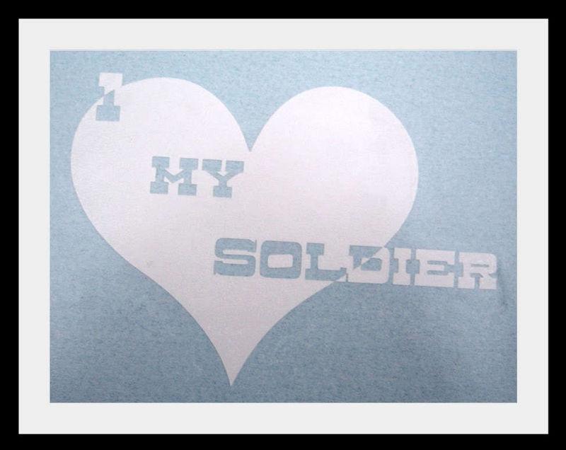 I heart my soldier 3m vinyl decal sticker graphic 