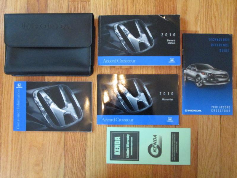 2010 10 honda accord crosstour owners manual set w/ oem case guide fast shipping