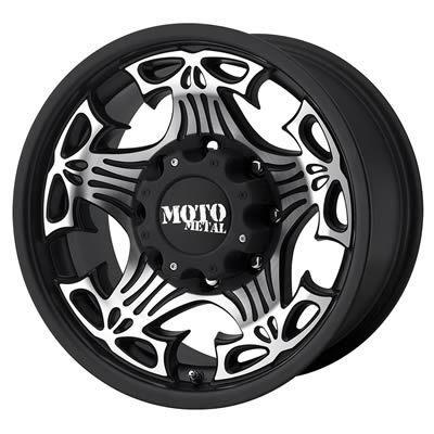 Moto metal series mo909 skull black machined wheel 17"x9" 8x165.1mm bc set of 4