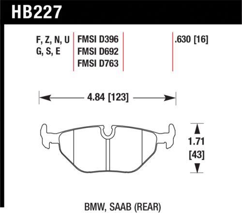 Hawk performance hb227f.630 disc brake pad