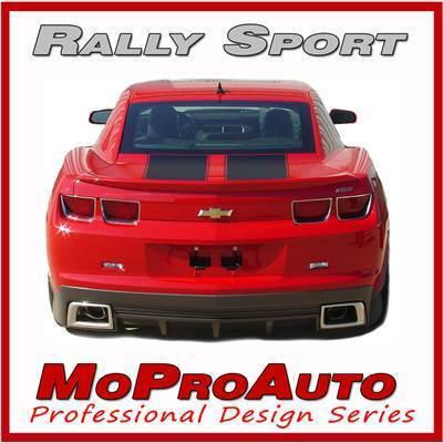 Rally sport 2010 camaro racing stripes decal pro grade 3m vinyl rear trunk 153