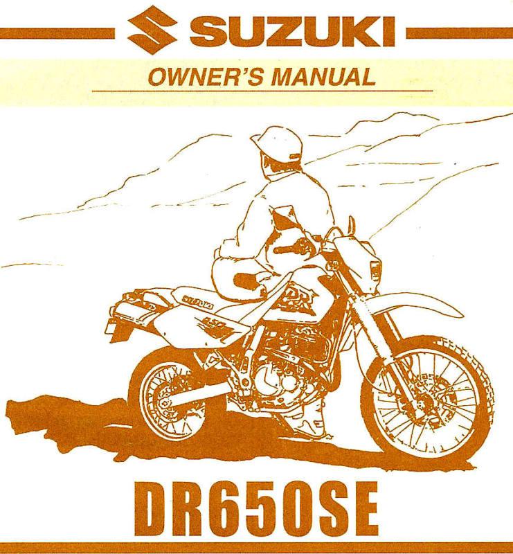 2000 suzuki dr650se motorcycle owners manual -dr 650 se-suzuki-dr650