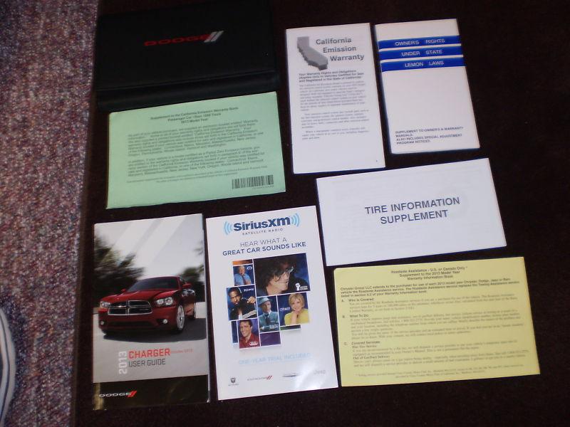 2013 dodge charger + srt-8 car owners manual books guide case all models