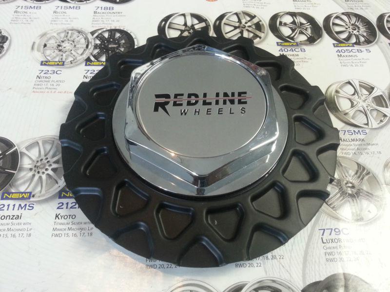 Str redline black snap-in center cap c-679
