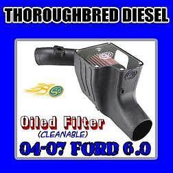S&b cold air intake cai 2004-2007 ford powerstroke 6.0l 6.0 75-5032 s and b