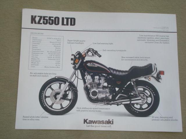 Motorcycle brochure kawasaki kz550 ltd