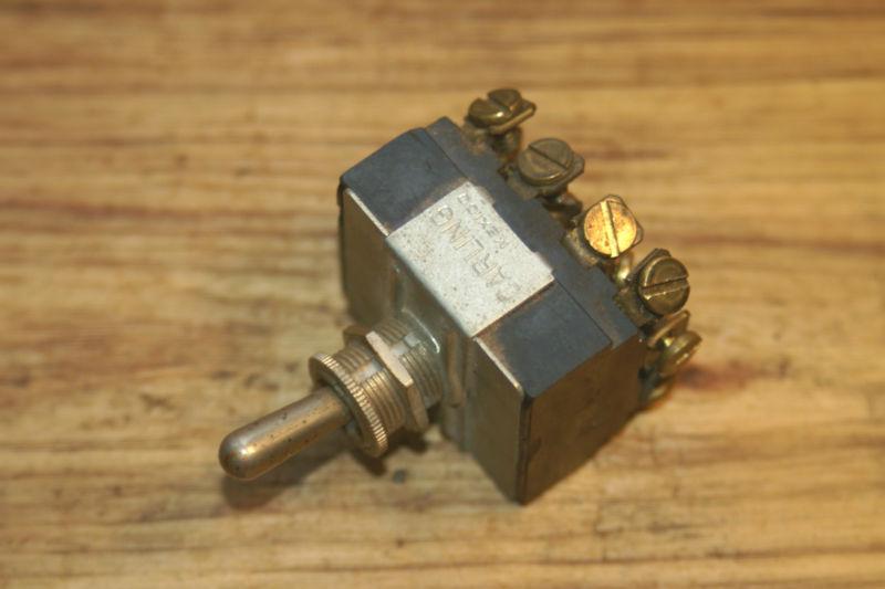 Used carling toggle switch on/off/on double throw 12 spade terminals 1,2,3 phase