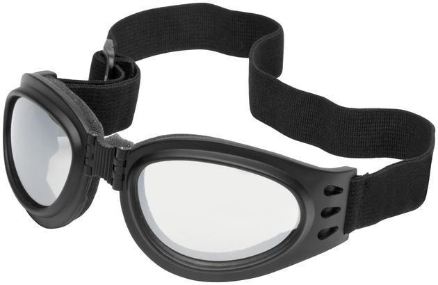River road adventure motorcycle goggles black with clear lens one size