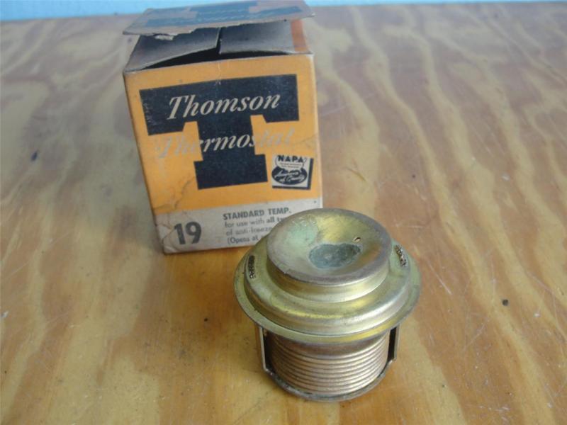Nos 1951 1952 ford mercury thomson thermostat #19 truck