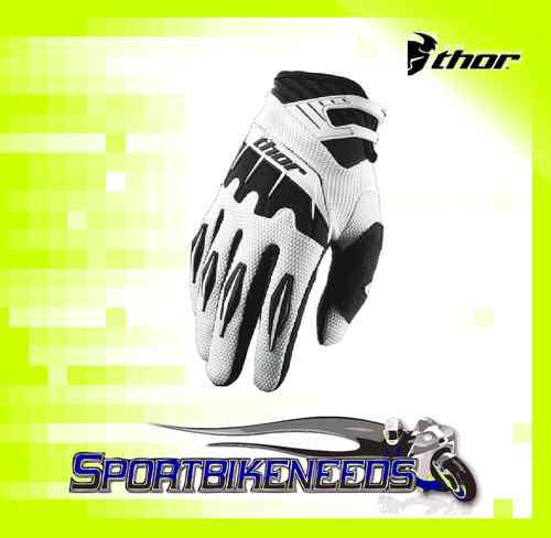 Thor 2012 spectrum gloves white motocross x-small xs