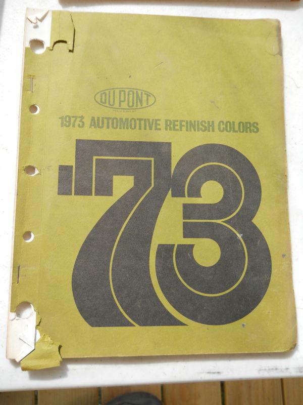 1973 dupont paint chip color chart information catalog   lot