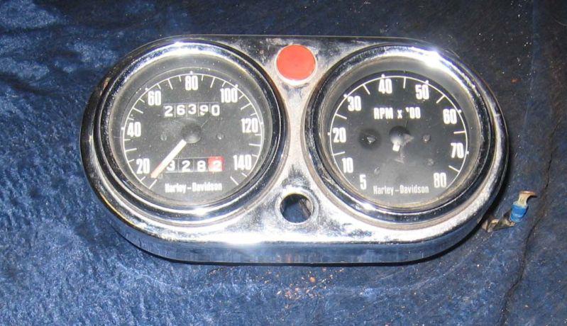 1968 ironhead sportster gauges  cluster  speedometer tachometer