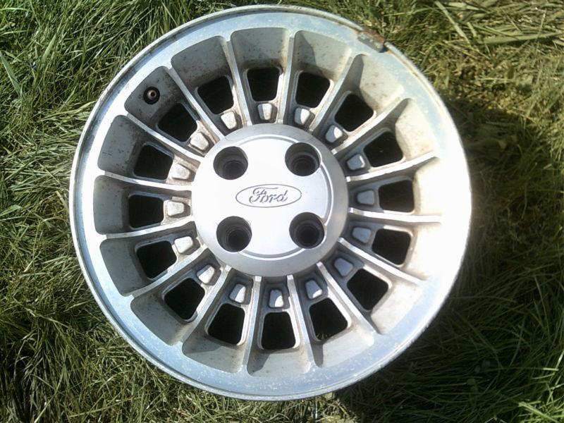1987 ford mustang gt 15" factory oem wheel silver turbine / fan alloy rim 79-93