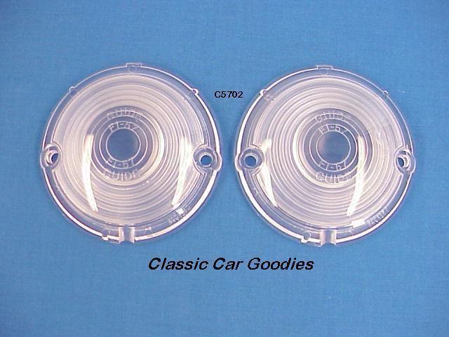 1957 chevy park light lenses. clear. brand new pair!