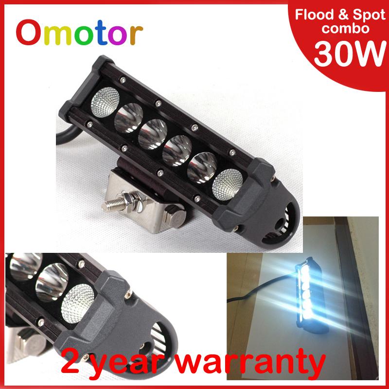 New 7.5inch 30w cree led off road light bar led work lights driving 4wd ute atv