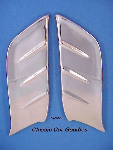 1953-1954 chevy front fender gravel shields stainless