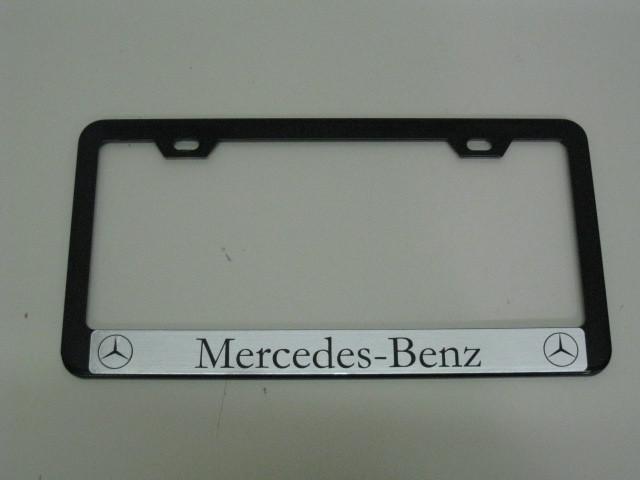 Mercedes *halo* c/e/s/sl/ml/r/gl black metal license plate frame