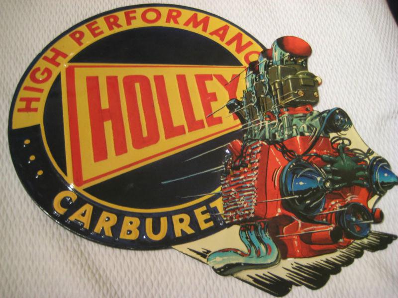 Vintage style holley carburetor high performance metal embossed sign high detail