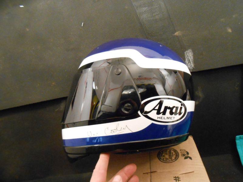  arai signet wes cooley signature superbike motorcycle helmet 7-7-1/8 medium 