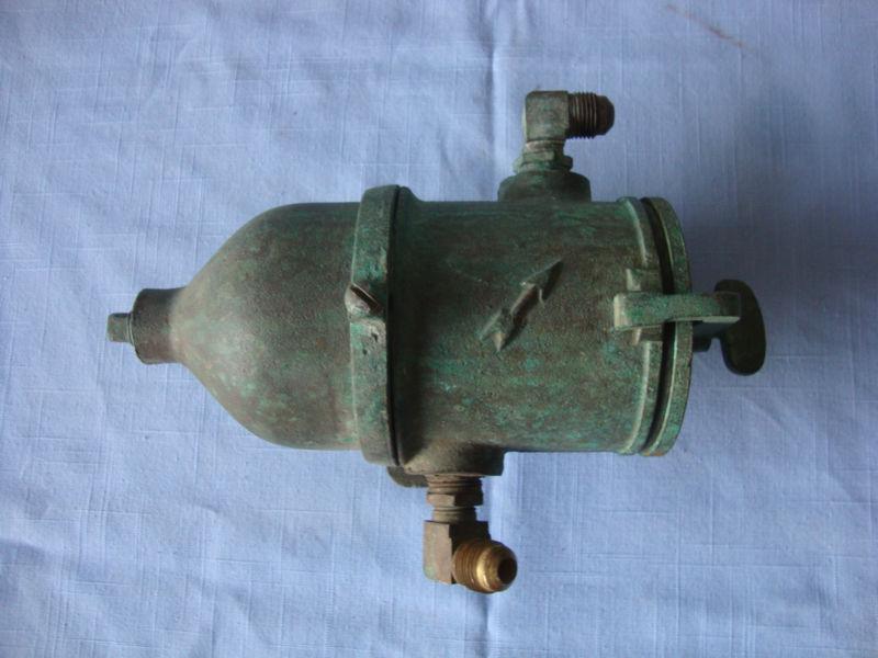 Vintage wilcox crittenden brass fuel filter no 1-1/2 -boat, tractor, diesel