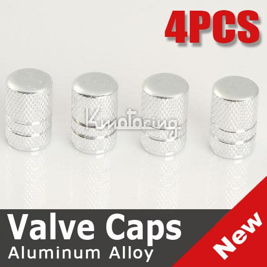 4pcs metal car motors motorcycle tire tyre air valve dust cap cover silver set