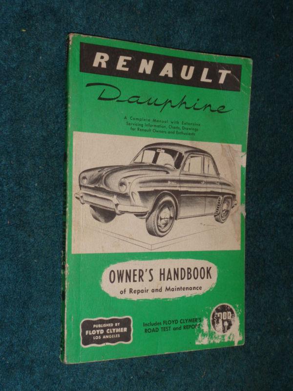 1950's renault duphine shop manual /clymers repair book