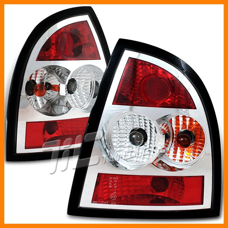 02-05 volkswagen passat chrome red clear rear tail lights lamps left+right set