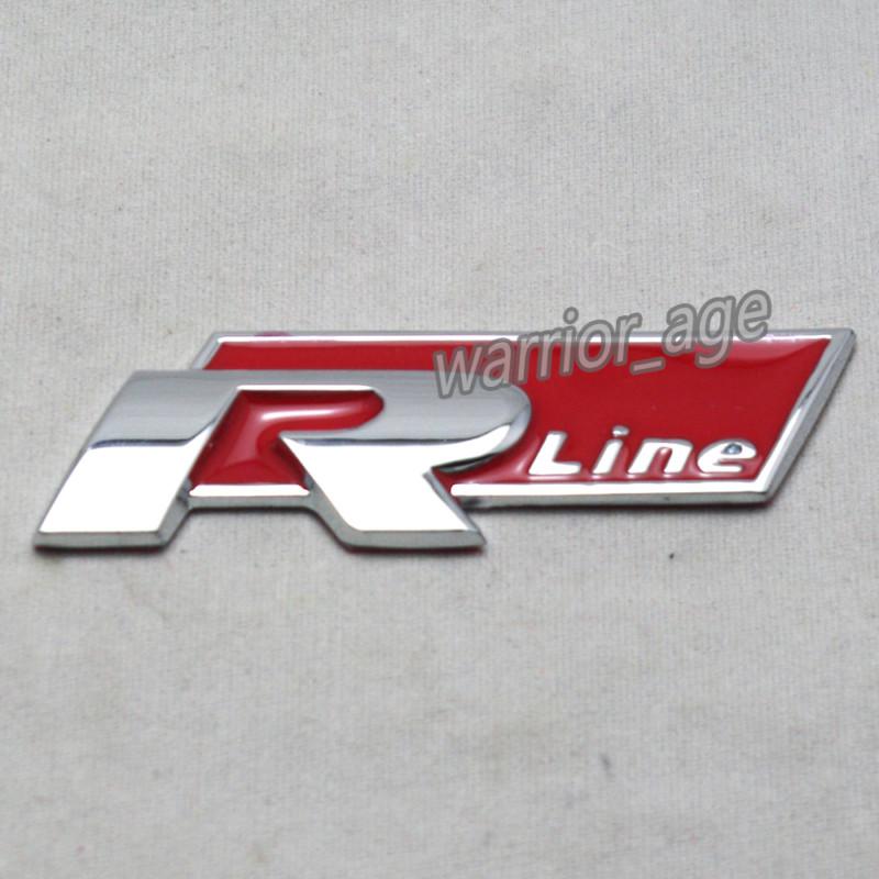R line emblem badge decal truck lib metal sticker for vw golf jetta passat polo