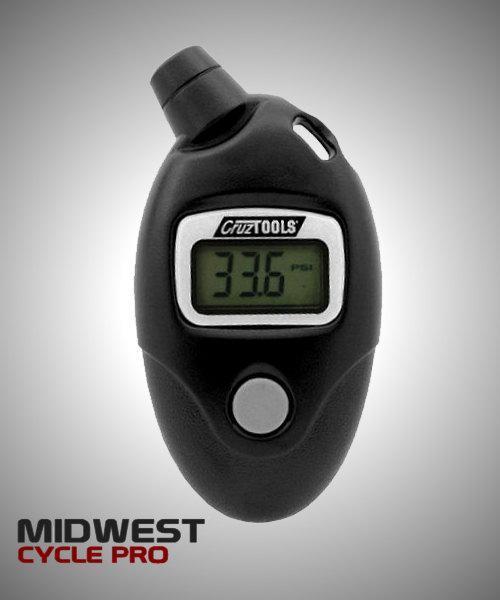 Digital tire pressure gauge by cruztools - 3-99 psi - perfect for motorcycles