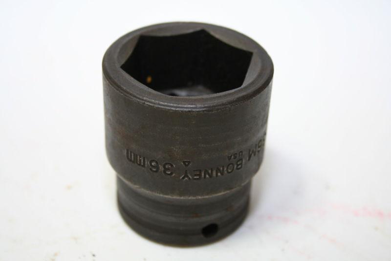 Bonney 1/2 inch drive impact socket metric pa-36m 36 mm little or no use