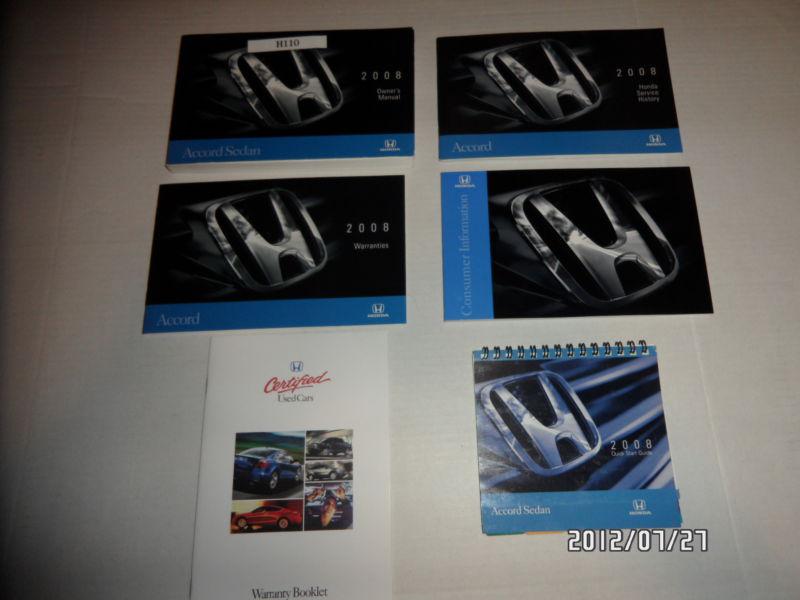 2008 honda accord oem owners manual--fast free shipping to all 50 states
