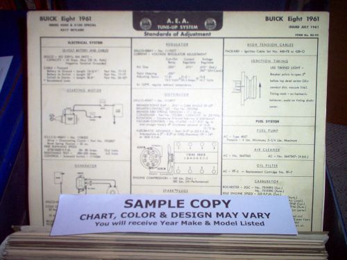 1950 chrysler eight series c-49 c-50 models aea tune up &amp; wiring chart sheet
