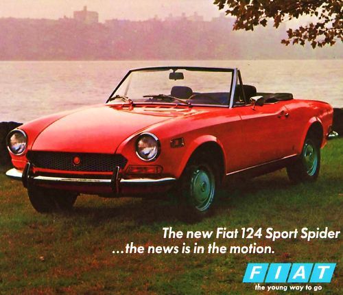 1970 fiat 124 sport spider convertible brochure -fiat 124 spider convertible