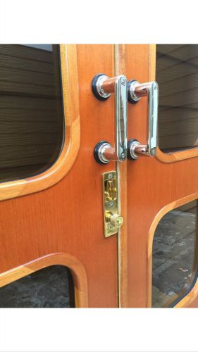 Solid teak salon cabin sliding doors