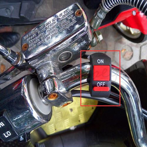 7/8&#034; motorcycle atv handlebar headlight fog spot light on-off kill switch button