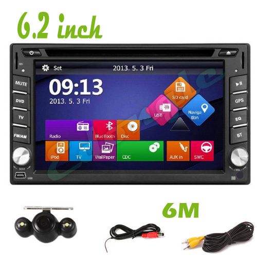 Double 2din car stereo dvd player gps navigation touch screen bluetooth mp3 tv