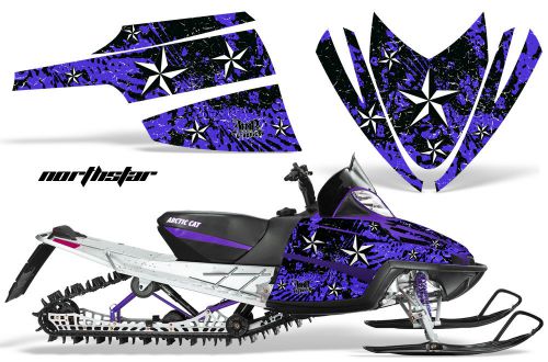 Amr racing snowmobile dekor snow sled graphic kit wrap arctic cat m8 m7 purple