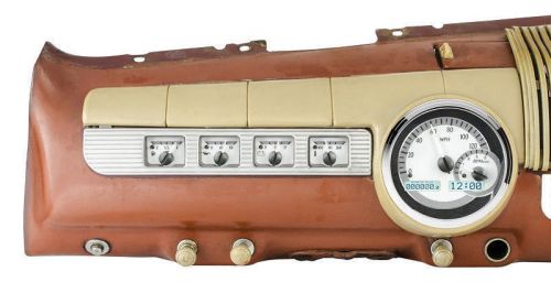 1942-1948 ford car dash gauges dakota digital vhx silver/white  vhx-42f