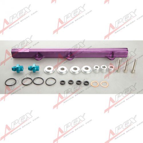 Genuine high flow fuel rail kit for mitsubishi evo1/2/3 88-93 4g63 new purple