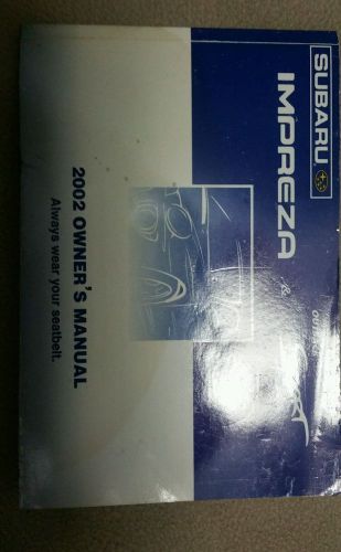 Subaru impreza owners manual 2002