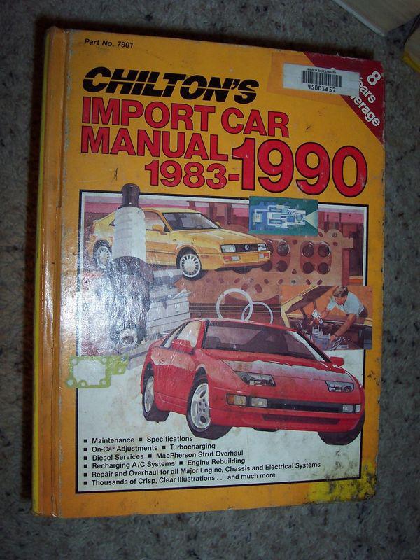 Chilton's import car manual 1983-1990, great condition, part#7901, free shipping