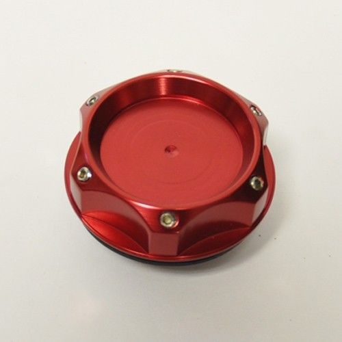 6 angle anodized red aluminum jdm oil filler cap fits nissan &amp; infiniti