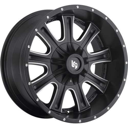 20x10 black milled lrg 105 5x5 &amp; 5x5.5 -12 wheels lt285/65r20 tires
