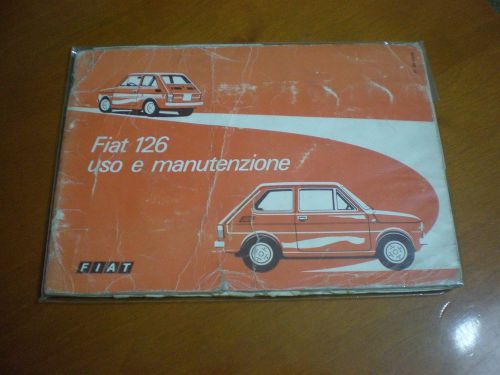 Fiat 126 manuale uso manutenzione libretto originale novembre 1973 owners manual