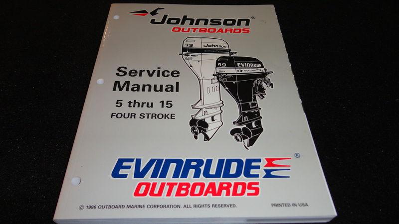 Used 1997 johnson evinrude service manual 5 thru 15 hp-4 stroke #507262 outboard