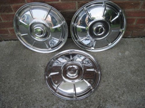 Three vintage  studebaker 1964-65  ??? wheel cover hubcaps good condition