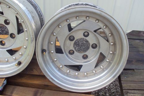 4 - pacer  alloy saw blade  mag wheels, 15&#034;x 8&#034; 5 lug - used - nice !!!