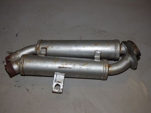 Polaris exhaust pipe muffler silencer can twin pipes exhuast