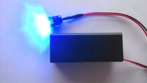 Blue fake car alarm alternating flashing  led light with switch